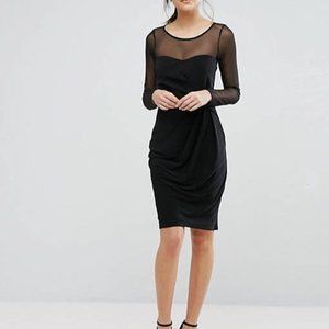 Coast Reeva Jersey Short Dress. Black color. Size